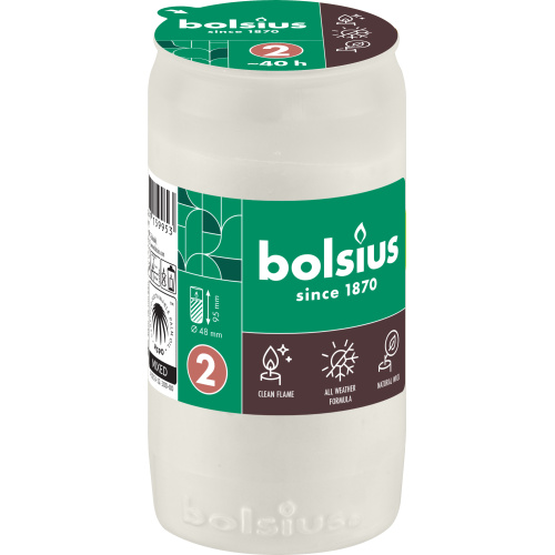 Õli-kalmuküünal  2 päeva, valge