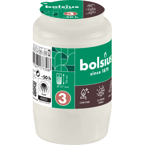 Õli-kalmuküünal  2,5 päeva, valge