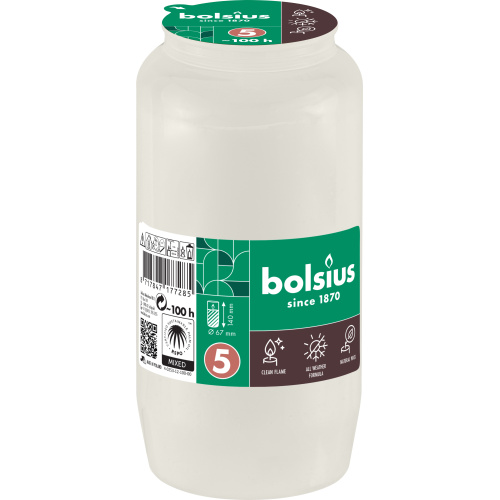 Õli-kalmuküünal 100h, valge