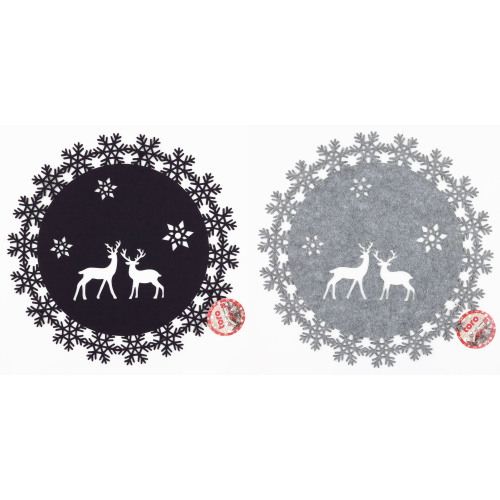 Lauakate vildist 36cm, hall/must, valik