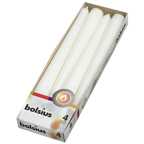 Koonusküünal 7,5h, 24.5cm, valge, 4tk