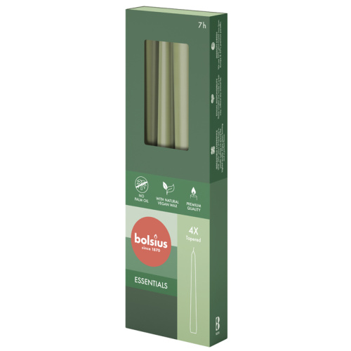 Koonusküünal 7h, pastell oliivroh, 4tk