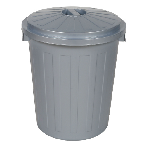 Prügikonteiner 50l, d.50/h.55cm, hõbe