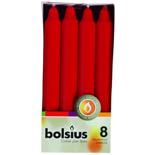 Kroonküünal 6h, 18cm, punane, 8tk