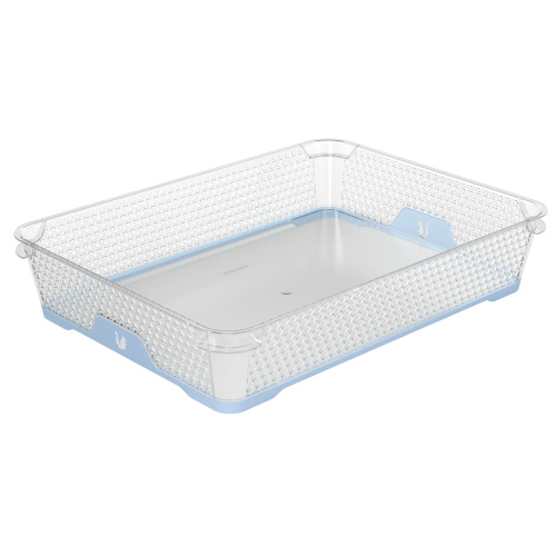 Korv Jonas A4 (36x26,5x7cm),läbip./sinine