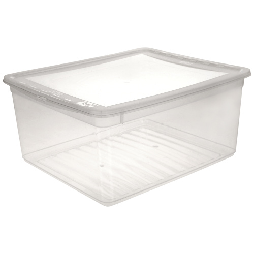 Kast kaanega 18l, 39x33x18cm, läbipaistev