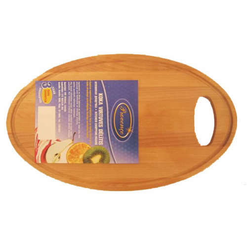Lõikelaud 20x33x1cm, puit, ovaalne