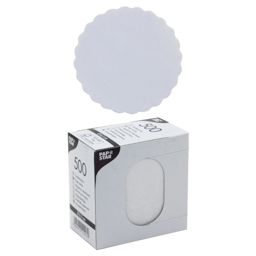 Paberist tassialus d.8,5cm 500tk, valge