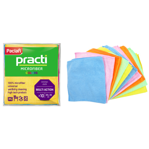 Mikrofiiber lapid 10tk 38x38cm, värvivalik