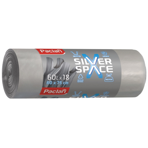 Prügikott Silver Space 60lx18tk, seotav, hall