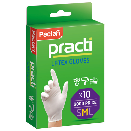 Latekskindad M 10tk, valge