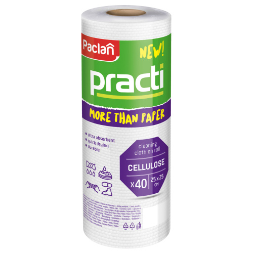 Puhastuslapp korduvkasutatav Practi 40tk rullis