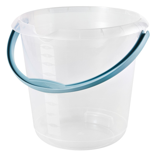 Ämber 10l plastiksangaga, läbipaistev