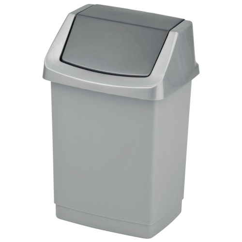 Prügikast Click-it 15l, hõbe
