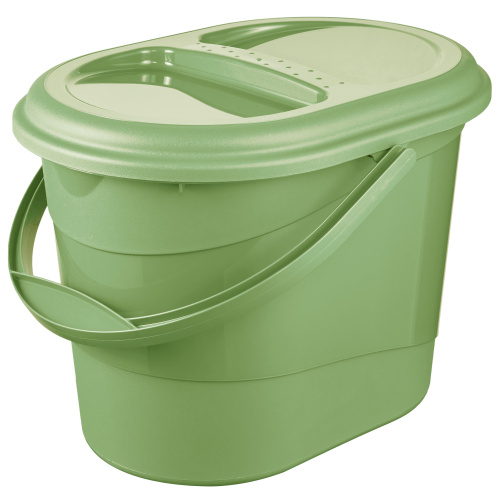 Ämber ovaalne, kaanega 13l, ECO, roheline