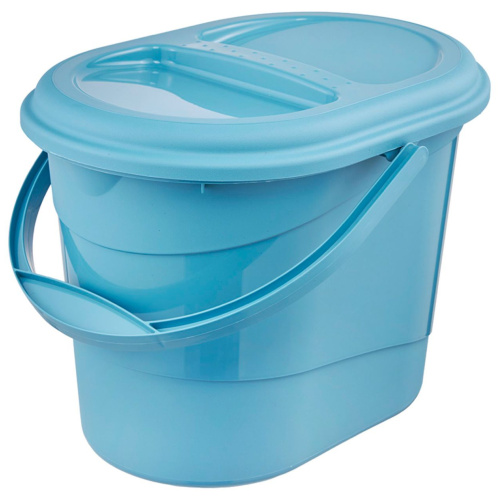 Ämber ovaalne, kaanega 13l, ECO, sinine