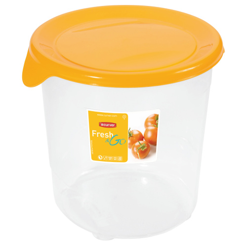 Toidukarp Fresh&Go 1l, ümar, kollane