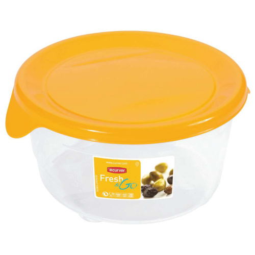 Toidukarp Fresh&Go 0,5l, ümar, kollane