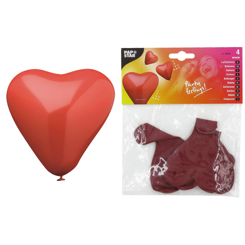 Õhupall Süda d.19cm. 4tk