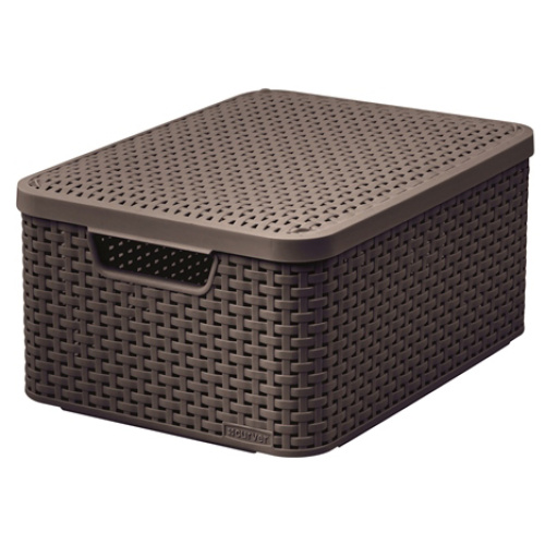 Kast kaanega Style M 18l, tumepruun