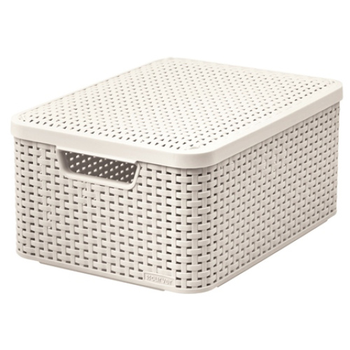 Kast kaanega Style M 18l, valge