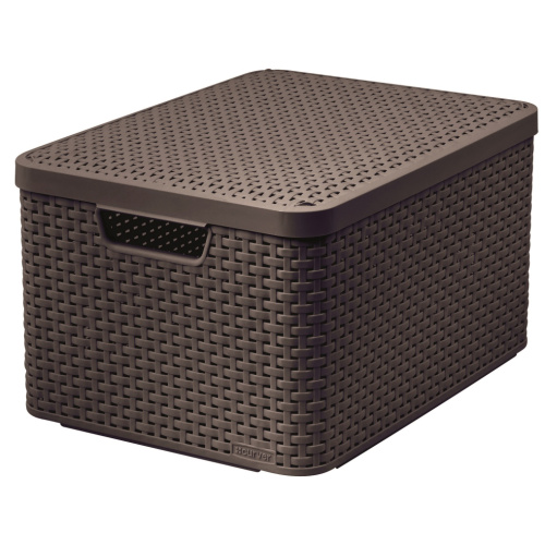 Kast kaanega Style L 30l, tumepruun