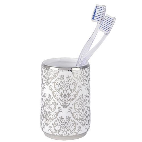 Hambaharjatops Barock, hõbe/valge