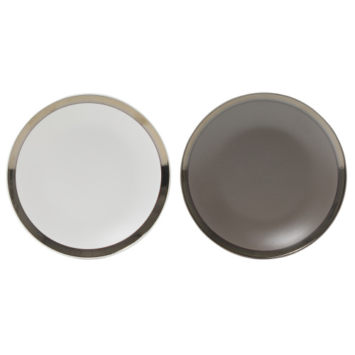 Taldrik d.19cm, mix värvid hall ja valge