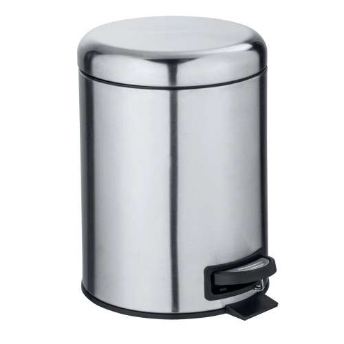 Prügikast Leman 5l, hõbe, metall