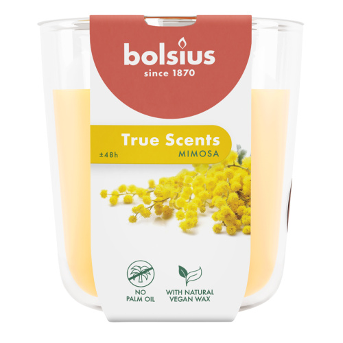 Lõhnaküünal klaasis 45h, mimosa