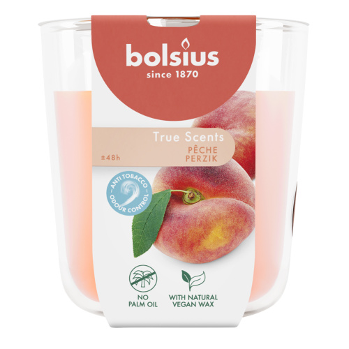 Lõhnaküünal klaasis 45h, virsik