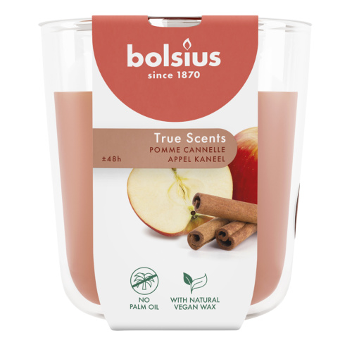 Lõhnaküünal klaasis 45h, õun/kaneel