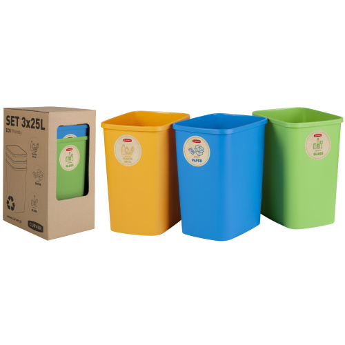 Prügikastide kmpl 3x25l mix ECO