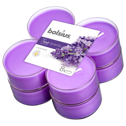 8 lõhna-teeküünalt Maxi 8h, lavendel Tr.