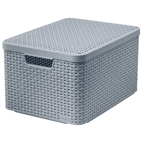 Kast kaanega Style L 30l, helehall