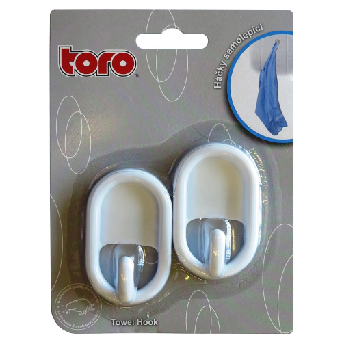 Ovaalne nagi 2tk, valge plastik