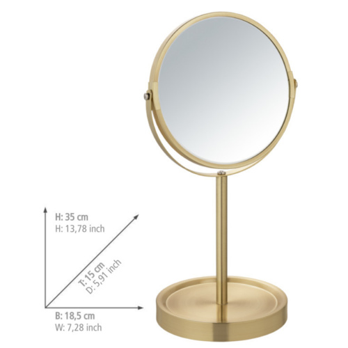 Suurendav peegel Alata, kuldne ¸17cm