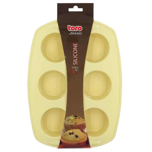 Muffinipann silikoonist, 6 pesa, kreem