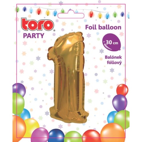 Õhupall nr.1 30cm, kuldne