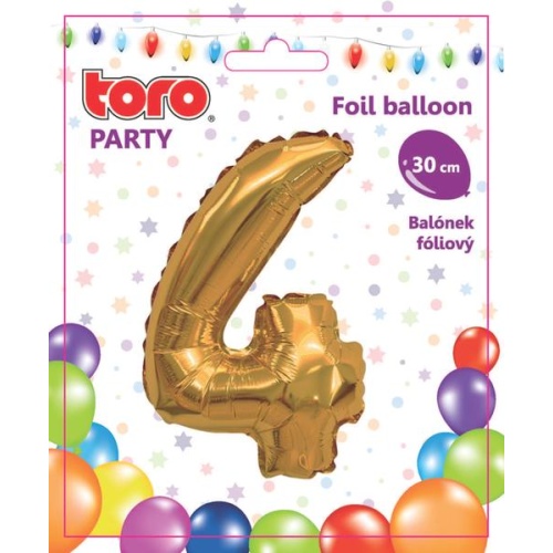 Õhupall nr.4 30cm, kuldne