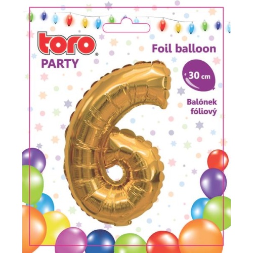 Õhupall nr.6 30cm, kuldne