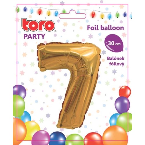 Õhupall nr.7 30cm, kuldne