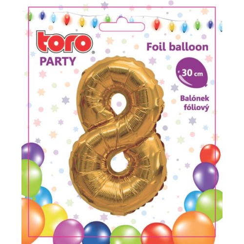 Õhupall nr.8 30cm, kuldne