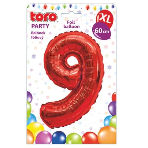 Õhupall nr.9 60cm, punane