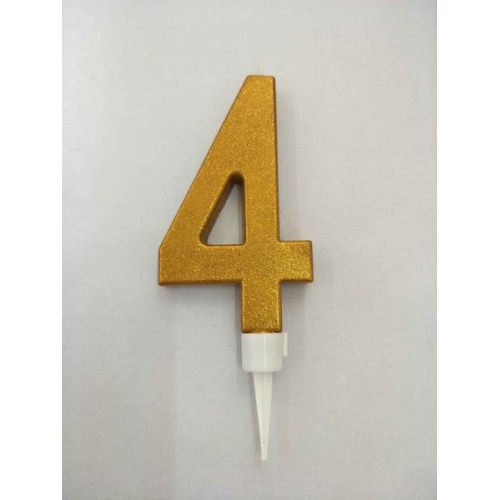 Numbriküünal 4 16cm, kuldne