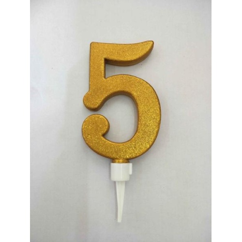 Numbriküünal 5 16cm, kuldne