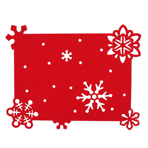 Lauakate vildist 45x35cm, punane