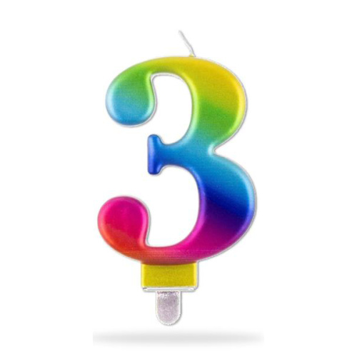 Numbriküünal 3 7,5cm metallik