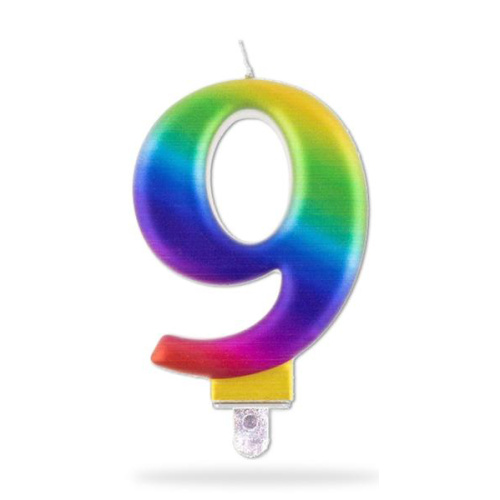 Numbriküünal 9 7,5cm metallik