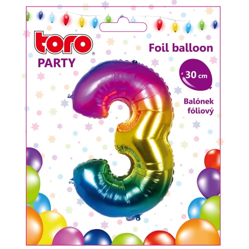 Õhupall nr.3 30cm, vikerkaar